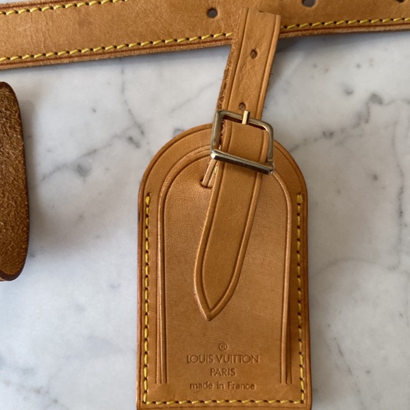 Authentic Louis Vuitton Strap Complete Bag Set Vachetta Leather - Picture 9 of 10